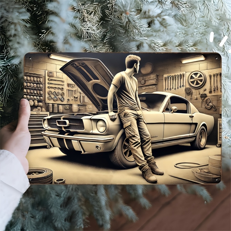 Auto Repair Shop Design - Vintage Auto Repair Boy Metal Sign