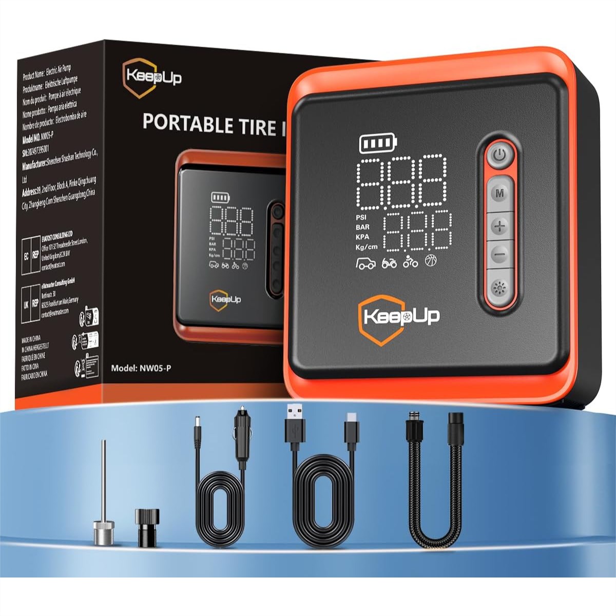 Air Compressor - Tire Inflator Portable Air Compressor -