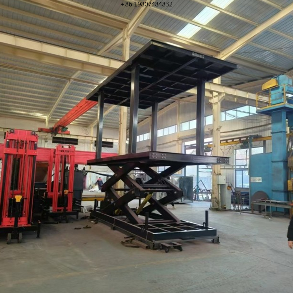 Auto Repair Shop Design - Durable Hydraulic Cylinders Double-Deck Scissor Car