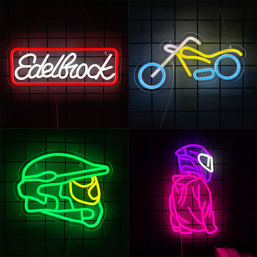 Auto Repair Shop Design - Edelbrock Neon Sign,LED Racing Car Motorcycle