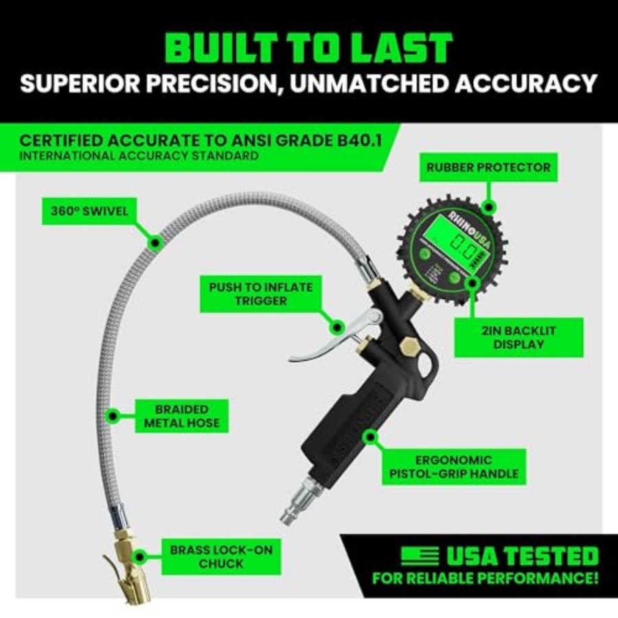 Digital Tire Pressure Gauge wi - Air Compressor recensie en prijs