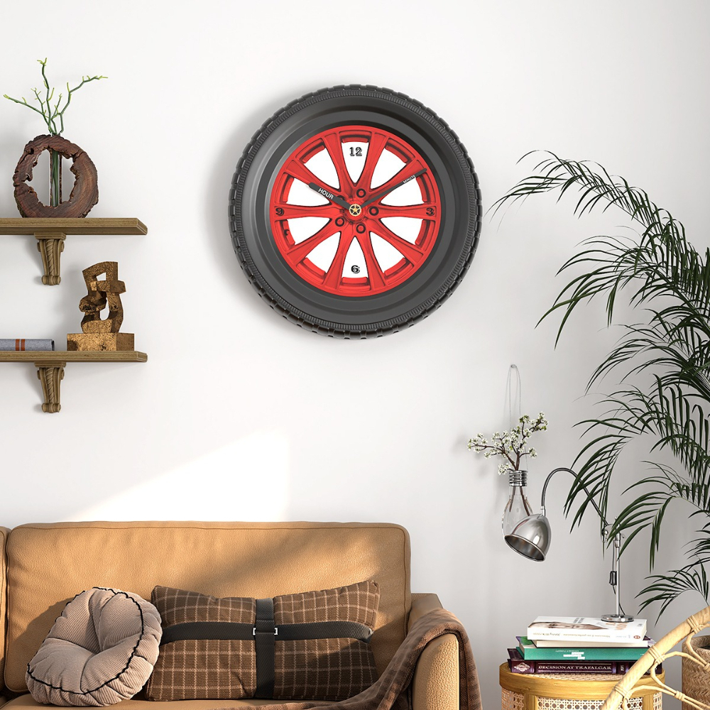 Tire Metal Wall Clock Creative - Auto Repair Shop Design recensie en prijs