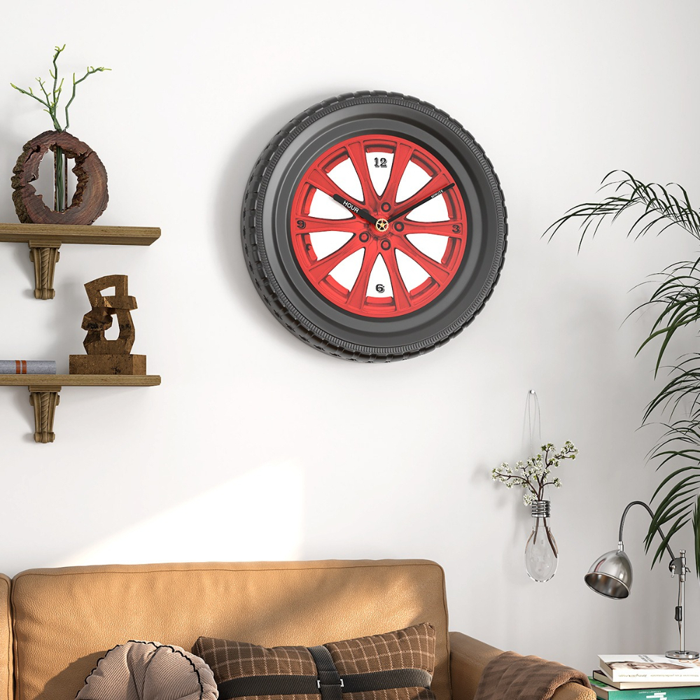 Tire Metal Wall Clock Creative - Auto Repair Shop Design recensie en prijs