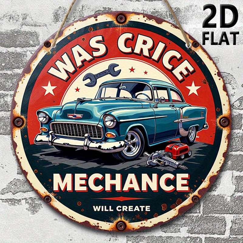 2D plane, retro auto repair sh - Auto Repair Shop Design recensie en prijs